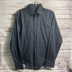NWT Theory Sylvain Eclipse/Olympic Navy Graphic Print Button Up Shirt – Size S