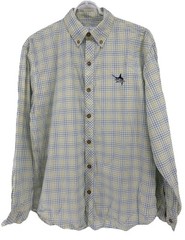 Aftco Guy Harvey Plaid Button Down Shirt Men’s Marlin Embroidered Long Sleeve