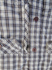 Rohan Wayfarer Navy Blue Checked Button Down Long Sleeved Shirt Size XL