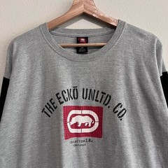 Vintage Ecko Unltd Double Layer Skater Grunge Y2K Long Sleeve T Shirt Size XL