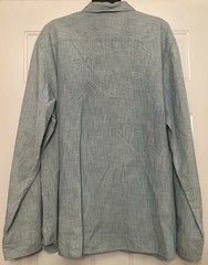 True Craft Chambray 100% Cotton Button Down Long Sleeve Shirt – XL