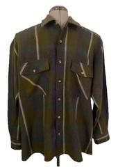 Backpacker Outdoors Flannel Button Up Size L (16-16.5) Pit To Pit 23.5” L 28.5”