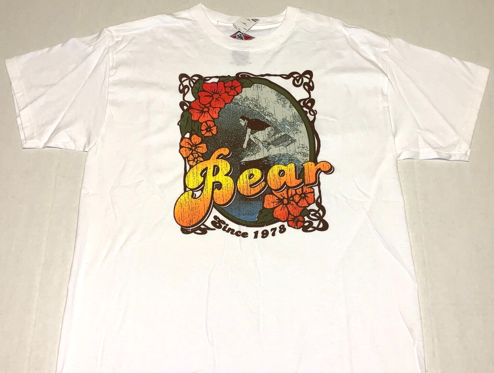 Rare! Vintage 2010s Bear Surfboards Since 1978 Pipeline T-Shirt New! NWT LARGE