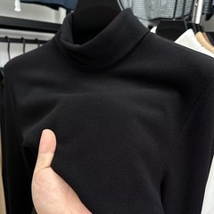 Men Stretchable Solid Pullover with Half High Neck for Active Lifestyle