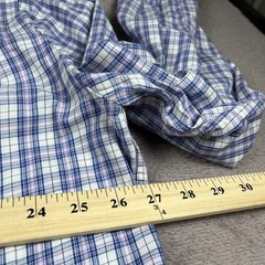 Peter Millar Mens XXL Plaid Button Down Shirt Long Sleeve Blue Purple Cotton