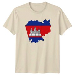 Cambodia Flag Map Shirt Angkor Wat Cambodian Pride Tee
