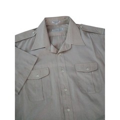 Christian Dior Monsieur 1990s Cotton Point Collar Beige Shirt XL