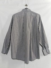 Lacoste Long Sleeve Button Down Vertical Striped Sz42 Large