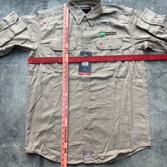 Ariat FR Solid Work Shirt Flame Resistant CAT2 Khaki NWT