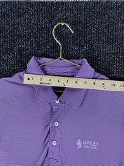 Wailea Golf Club Maui Dunning Golf Polo Shirt Blue & White Men’s Medium *READ*