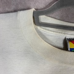 Vintage Newport Blue T-Shirt Mens XL White Graphic Boat Nautical 90s STAINED
