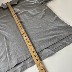 Champion Authentic Athletic Basic Heather Gray Polo Shirt Mens Medium Cotton