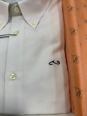 Men’s Alessandro Ferrari Button Down Cotton Honeycomb Shirt