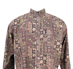 Chaps Ralph Lauren Men’s Large Multi Color Geometric Patchwork Pattern Shirt