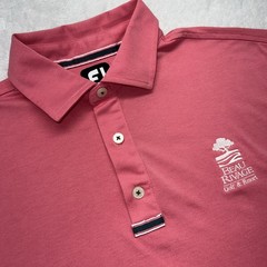 Foot Joy Beau Rivage Golf Resort Short Sleeve Polo Shirt Men M Pink