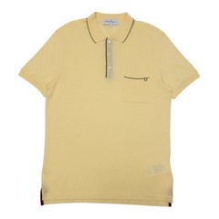 Salvatore Ferragamo Polo Shirt Men’s Medium Designer Made In Italy Solid Yellow