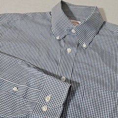 Brooks Brothers Madison M Non-Iron American Supima Shirt Mens Blue gingham check
