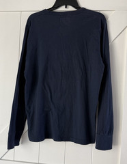 Hollister California Long Sleeve Shirt Size M Blue White Logo Crewneck