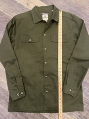 Devium Riveter Canvas/twill Snap Button Shirt, Mens Large, Army Green