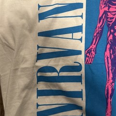 Nirvana Silver 1993 Spanish Version T-shirt Vintage Single Stitch Size L Reprint
