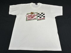 Vintage 80s Miller High Life Racing Beer T-Shirt Single Stitch Sz XL