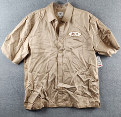 MODE OF ONE Button-Front Patch Pocket Twill Shirt Men’s Medium Cinnamon Brulee