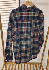 The Nutter by Chubbies Pullover Flannel Shirt Men’s L Plaid Half Button