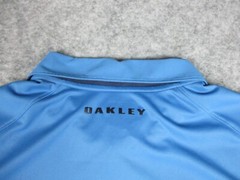 Oakley Polo Shirt Mens 2XL XXL W48in Light Blue Golf Logo Outdoor Adult Active