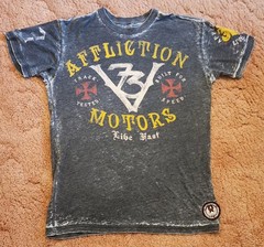 Affliction – “Affliction Motors – American Customs” – Gray Shirt