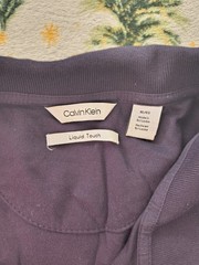 Calvin Klein Liquid Touch Men’s Solid Purple XL Short Sleeve Polo Shirt