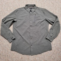 Marmot Button Up Shirt Mens XL Gray Long Sleeve Hiking Outdoor Travel Vented