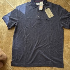 Tommy Bahama Island Zone Navy Solid Knit Polo Shirt Short Sleeve Easy Care S/P