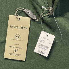 Jos A Bank Traveler Tech Mens Performance Slim Fit Shirt Men’s Sz M 1/4 Zip NWT