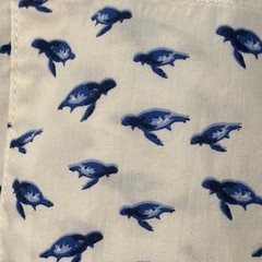 Paper Denim & Cloth Mens 3X Sea Turtle Print Peached Poplin Shirt White Blue NEW