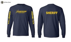 New Deputy Sheriff Logo Long Sleeve T-shirts Custom County Law Enforcement S-3XL