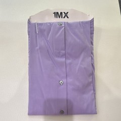 Express 1MX Fitted Purple Solid Long Sleeve Dress Shirt M 15-17 32/33