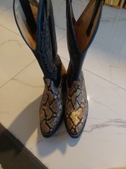 Python Western Boot From Boulot Canada Made Men Size 8.5