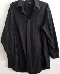 Amanti Italian Style Men’s Black Button Up Dress Shirt Size 19 36/37