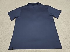 Foreign Rider Co. World Class Performance Athletic Navy Blue Polo Shirt SZ 3