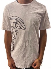 Authentic Versace Medusa Side Graphic Shirt White Mens Luxury Designer Tee