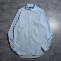 Makers Shirt Kamakura Sciolto Blue Textured Dobby Dress Shirt 16 Tall 41 Japan