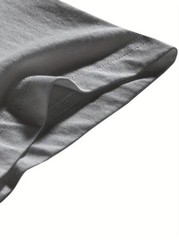 Men’s Classic Solid Plain Cotton Round Hem Scallop Essentials Tshirt S-2XL