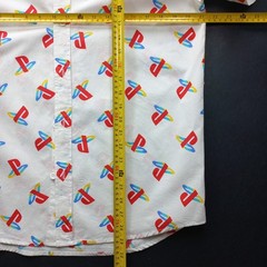 Sony PlayStation Button Up Shirt Logo All Over Print Woven White Men Size Large