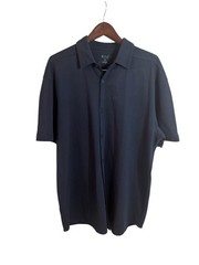Bylt Premium Basics Button Down Short Sleeve Shirt Black Size XXL