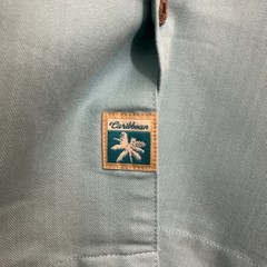 Caribbean Button Down Embroidered Vacation Shirt Short Sleeve XL Loose