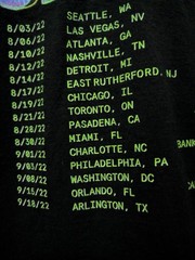 The Strokes 2022 North America Tour Medium Black Tee Shirt 20.5″ W X 28″ L