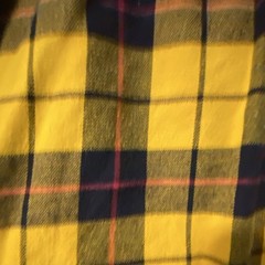 Amazon Essentials Men’s XL Regular Yellow/Black/Red Plaid Long Sleeve Button-Up