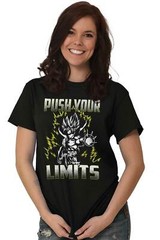 Push Your Limits Nerdy Ninja Workout Anime Womens or Mens Crewneck T Shirt Tee