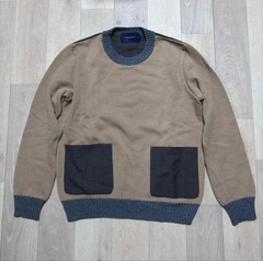 John Undercover Mixed Material Suit Fabric Wool Knit Size L Made in Japan