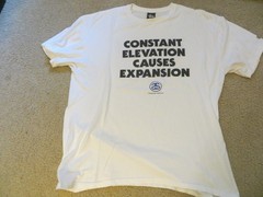 Rare Vintage ‘Constant Elevation Causes Expansion’ White T-shirt, men’s size L